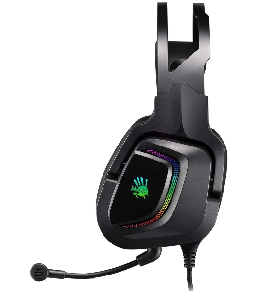 Гарнитура проводная с микрофоном A4Tech Bloody G570 черный/серый 2м мониторные USB оголовье (G570 USB/BLACK + GREY)