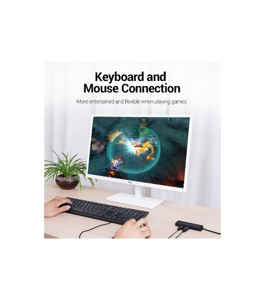 USB-концентратор Vention CHLBB, USB 3.0, USB 4 порта, USB
