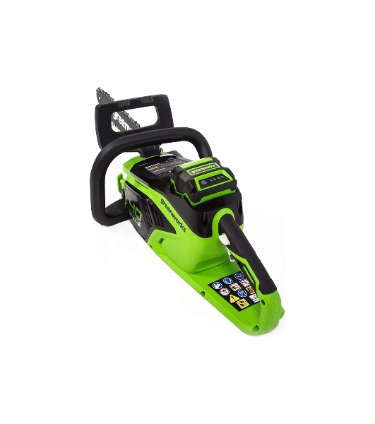 Цепная пила аккумуляторная (2005707UA) GreenWorks GD40CS15, 40V, 35 см, бесщеточная, 1,5 КВТ, с АКБ 2АЧ и ЗУ