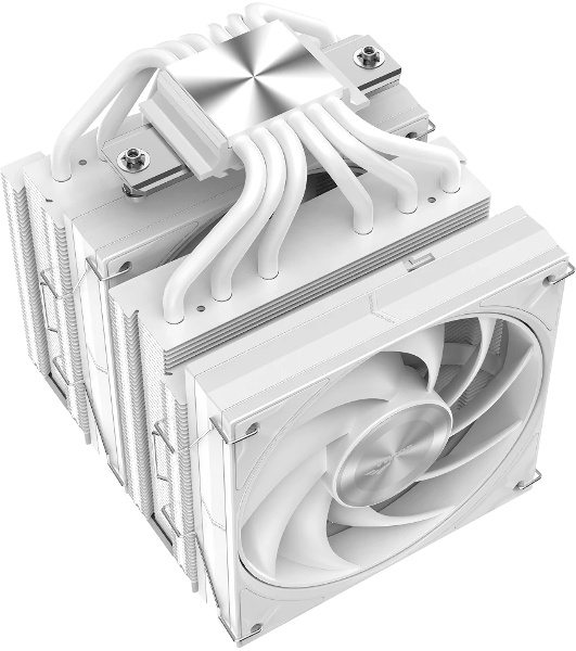 Кулер для процессора SAMA A60W белый, 2x120 мм, алюминий/медь, 800-2200 об/мин, 29 дБ, 4 pin PWM, 265 Вт, высота 156.5 мм