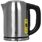 Электрочайник BQ KT1827SW черный/серебристый, 1.7 л, 2200 Вт, скрытый нагревательный элемент, фото 1