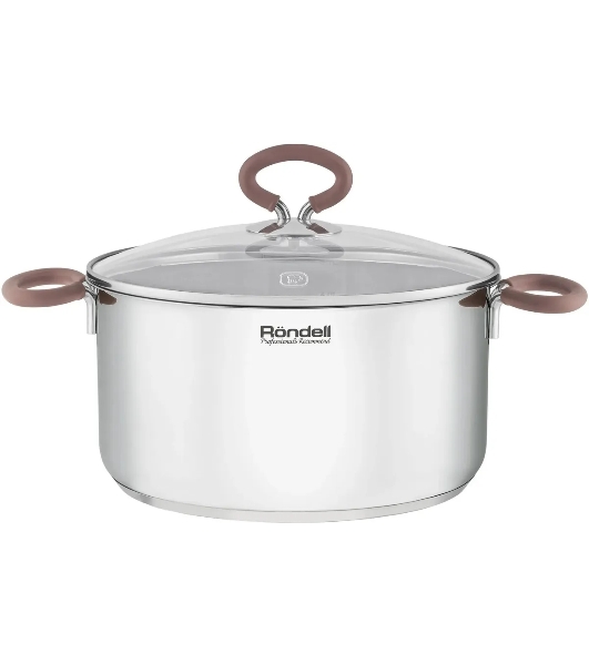 Кастрюля Rondell Etery RDS-1600 5.1 л. d=24 см (с крышкой) сталь