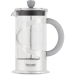 Френч-пресс Rondell Crystal Grey RDS-840, 1 л, стальной