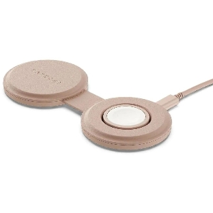 Переносное зарядное устройство Satechi Qi2 OntheGo 2-in-1 Wireless Charger, нежно-розовый