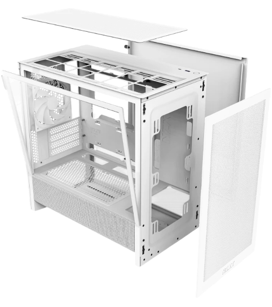 Компьютерный корпус без блока питания Case NZXT H3 Flow (2025), Midi-Tower, TG, 1x120мм, 1xUSB-A 3.2 + 1xUSB-C 3.2, mATX, mITX White