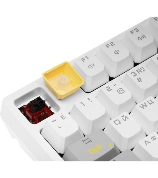 Клавиатура проводная A4Tech Bloody S87 Energy (S87 USB ENERGY WHITE) USB белый/желтый