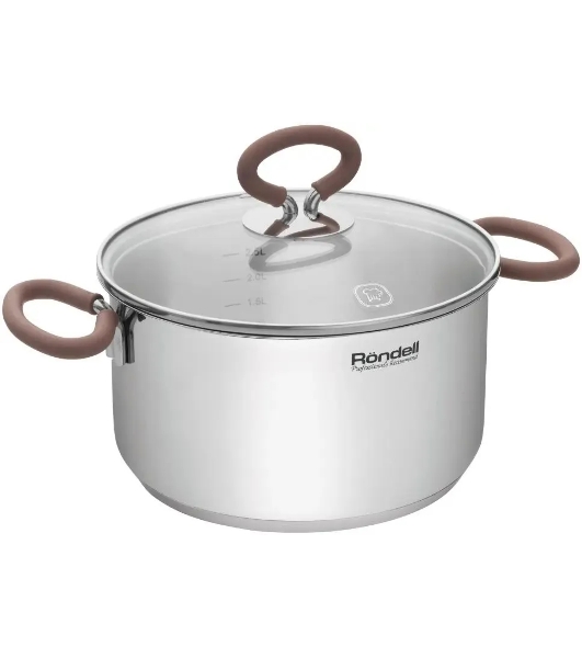 Кастрюля Rondell Etery RDS-1600 5.1 л. d=24 см (с крышкой) сталь