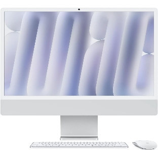 Моноблок Apple iMac A3247 24' 4.5K M4 8 core (4) 16Gb SSD256Gb 8 core GPU macOS WiFi BT 143W клавиатура мышь Cam серебристый 4480x2520