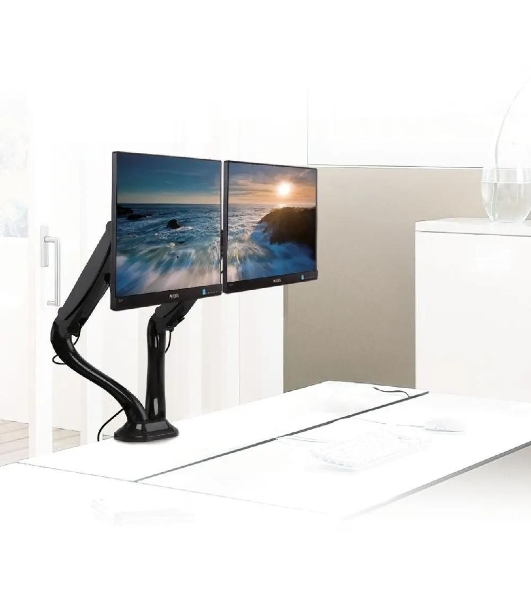 Кронштейн для мониторов Arm Media LCD-T22 черный 15'-32' макс.14кг настольный поворот и наклон верт.перемещ.