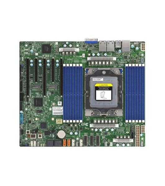 Материнская плата серверная Supermicro H13SSL-N-B, сокет SP5, чипсет встроен в процессор, 12xDDR5, 5xPCIe, 3xPCIe 5.0 x16, 2xM.2, 8xSATA, 2xGigabit Ethernet, 24-pin + 8-pin + 8-pin, ATX