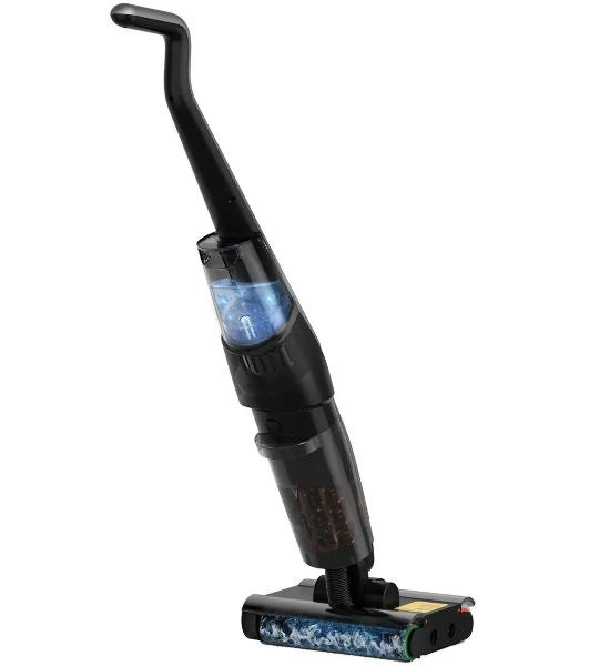 Пылесос вертикальный Deerma VX96W серый/черный, питание от аккумулятора, 15 Вт, уборка влажная и сбор жидкости, пылесборник 0.6 л, работа от АКБ max 30 мин