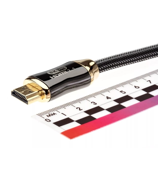 Кабель HDMI 19M/M,ver. 2.1, 8K@60 Hz 2m метал разъемы, нейлоновая оплетка Telecom TCG300-2M