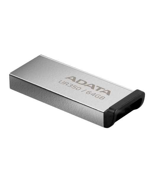 Флешка USB ADATA UR350 (UR350-128G-RSR/BK), 128Gb, USB 3.2, R/W 100/15, серебристый/черный