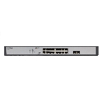 Коммутатор Unmanaged Switch 16x1000Base-T PoE, 2x1000Base-X SFP, PoE Budget 200W, Long-range PoE up to 250m, 19' w/brackets, фото 1