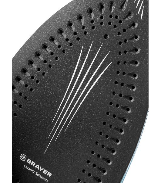 Утюг BRAYER BR4019 голубой/черный, 2400 Вт, 25 г/мин, 140 г/мин, 320 мл