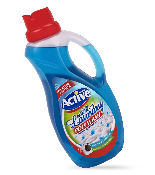 Гель-концентрат для стирки белья Active универсальный Свежесть моря Poly Wash 1500 мл. 511601401