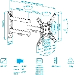 Кронштейн Arm media MARS-8 черный, 8 шт/уп. Кр. стал. настенный для TV 20'-43', max 25 кг, 4 ст св., нак. +5°-15°, пов. ±90° от ст. 66-370 мм. max VESA 200x200 мм., фото7