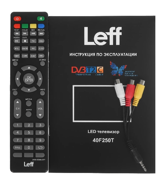 Телевизор LEFF 40' 40F250T черный DLED FHD 60Hz