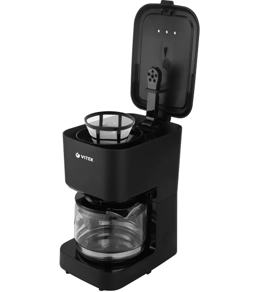 Кофеварка капельная Vitek VT-8386 черный, исп. кофе - молотый, 0,75 л, 630 Вт