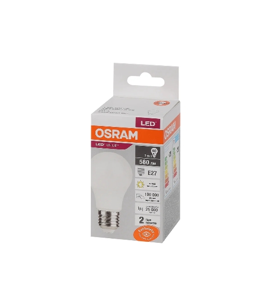 Лампа светодиодная OSRAM 4058075577893 LED Value LVCLA60 7SW/830 грушевидная матовая E27 230В 10х1 RU