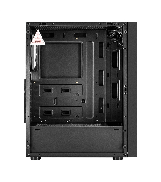 Компьютерный корпус Miditower ExeGate EVO-9211-700NPX (ATX, БП 700NPX с вент. 12см, с окном, 2хUSB+1хUSB3.0, HD аудио, черный, 1 вент. с RGb подсветкой)