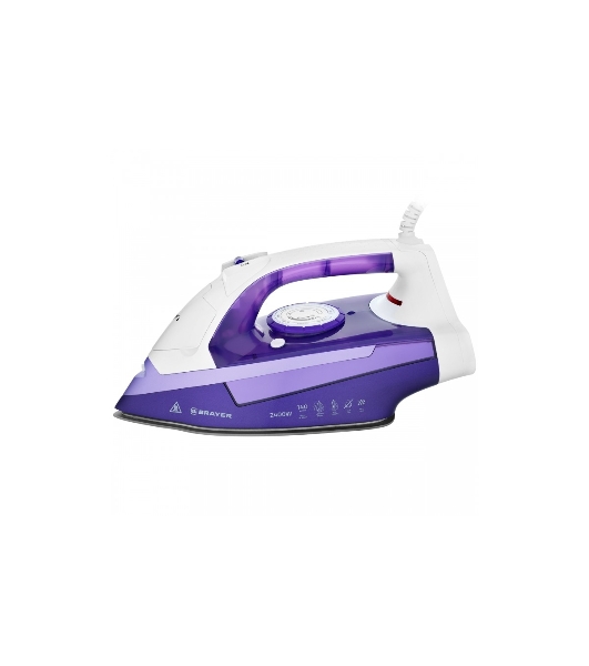 Утюг BRAYER BR4004 фиолетовый/белый, 2400 Вт, 25 г/мин, 140 г/мин, 280 мл