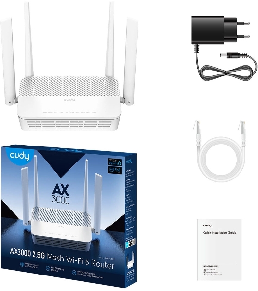 Маршрутизатор AX3000 2.5G Wi-Fi 6 Mesh PoE Router