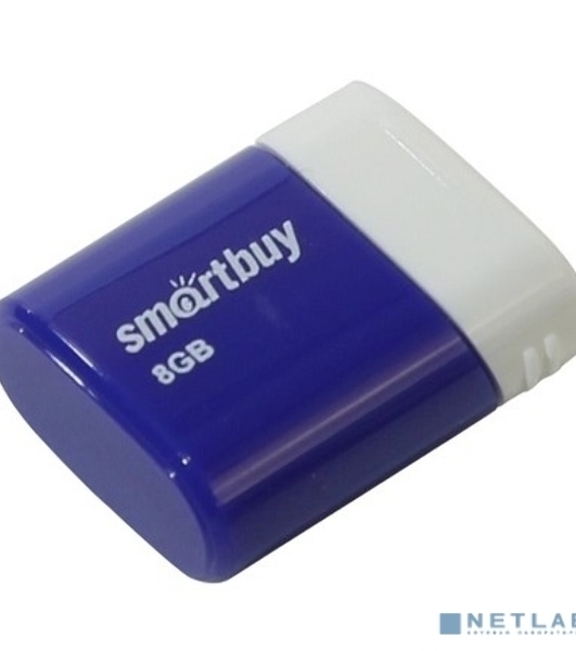 Флешка USB Smartbuy LARA Blue (SB8GbLara-B), 8Gb, USB 2.0, R/W 15/5, синий/белый