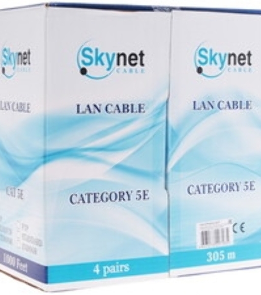 Кабель SkyNet Premium UTP outdoor 4x2x0,51 на тросу, медный, FLUKE TEST, кат.5e, однож., 305 м, на катушке, черный