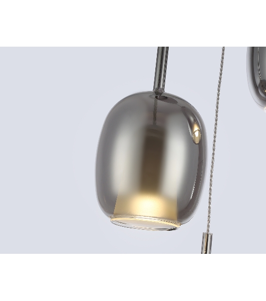 Подвесной светильник Ambrella light LH11153/3 BK/WH/SM черный/белый/дымчатый E27*3 max 60W D425*1500