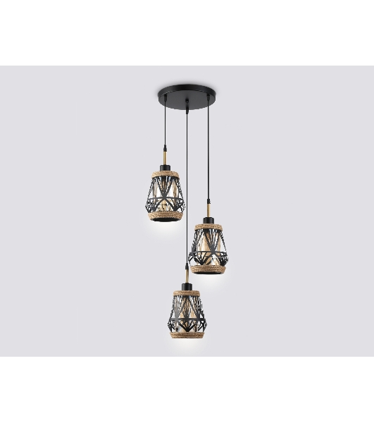 Светильник Ambrella light TR8522/3 BK/SB черный/бронза E27/3 max 60W D380*1000