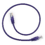 Патч-корд UTP Cablexpert cat.5e, 0.5м, литой, многожильный, фиолетовый, фото 1