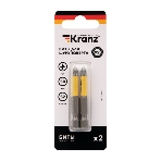 Бита для шуруповерта Kranz PZ1х50 мм (2 шт./уп.), фото 1