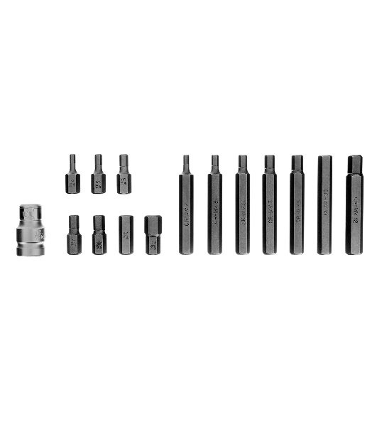 Набор бит Stels 11313 hex хвостовик-шестигранник 1/2'', crv, 10 мм, 15 предм.