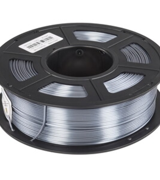 Филамент NVPrint Silk PLA+ Grey для 3D печати диаметр 1.75мм длина 330 метров масса 1 кг
