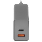 Сетевое зарядное устройство BQ Charger 38W2A01 (2 ports Type-C + USB, PD 20W+QC3.0 18W, 38W total) серый, фото2