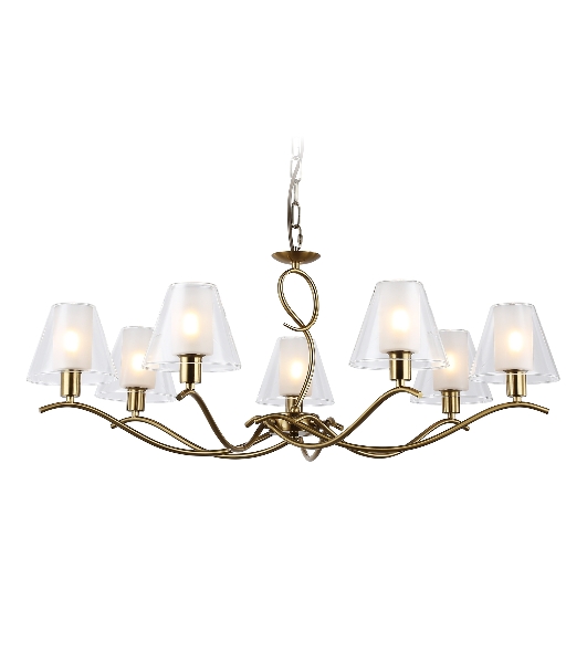 Люстра Ambrella light LH57093/7 BS/FR латунь/белый матовый E14/7 max 40W D840*790