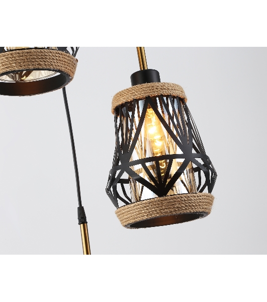 Светильник Ambrella light TR8522/3 BK/SB черный/бронза E27/3 max 60W D380*1000