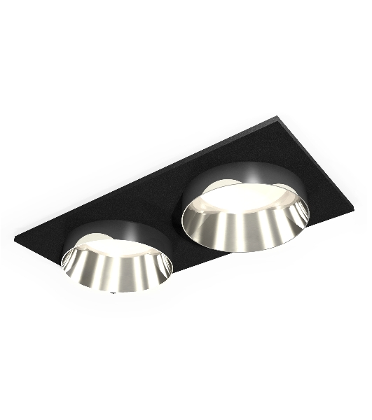 Комплект встраиваемого светильника Ambrella light XC6526022 SBK/PSL черный песок/серебро полированное MR16 GU5.3 (C6526, N6132)
