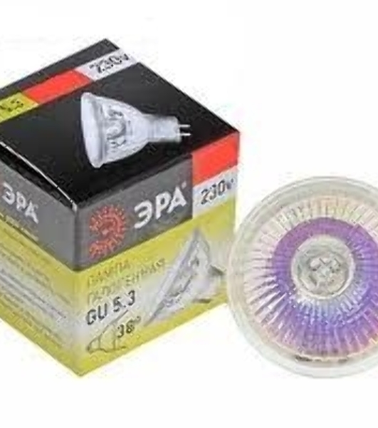 Лампа галогенная ЭРА GU5.3-JCDR (MR16) -35W-230V-Cl(10/200/6000)
