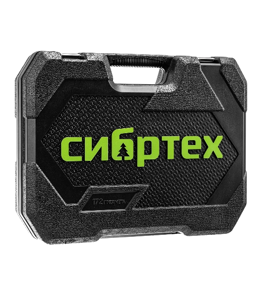 Набор инструментов Сибртех, 1/2', 3/8', 1/4', пластиковый кейс 172 предметов