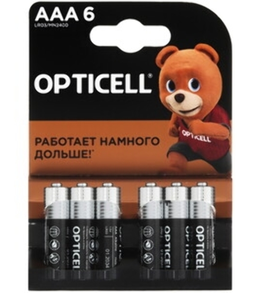 Элемент питания алкалиновый AAA/LR03 (блист. 12шт) Basic Opticell 5051011