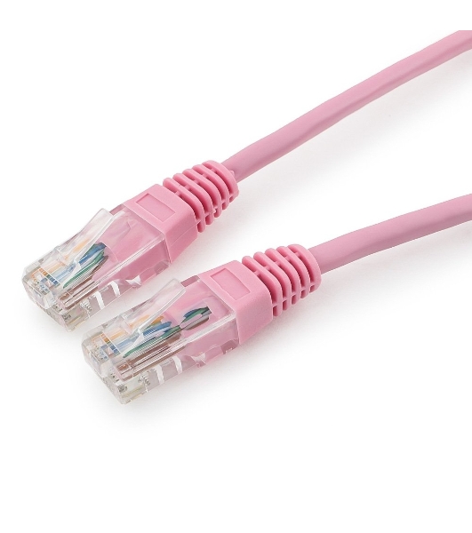 Патч-корд UTP Cablexpert cat.5e, 1м, литой, многожильный, розовый