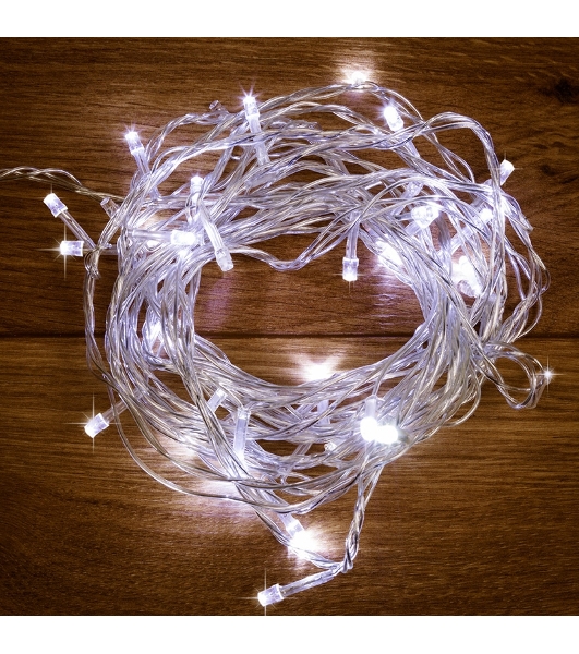 Гирлянда Neon-night 'Твинкл-Лайт' 15 м, прозрачный ПВХ, 120 LED, белое свечение
