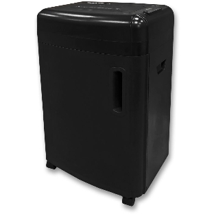 Шредер Office Kit S180 (0,8х1) черный (секр.P-7)/фрагменты/5лист./32лтр./пл.карты/CD