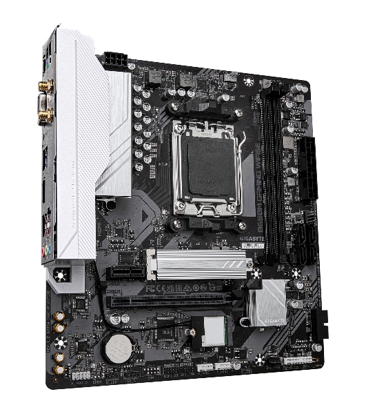 Материнская плата Gigabyte B650M GAMING WIFI6E, AM5, AMD B650, 2xDDR5, 4xSATA, 1xM.2, 1xPCIe 4.0 x16, 1xPCIe 3.0 x1, 1xD-Sub, 1xHDMI (v2.1), 1x2.5Gb LAN, Wi-Fi 6, Bluetooth 5.3, 2xUSB-A 5Gbps, 5xUSB-A 2.0, 3x3.5 мм, 7.1, mATX