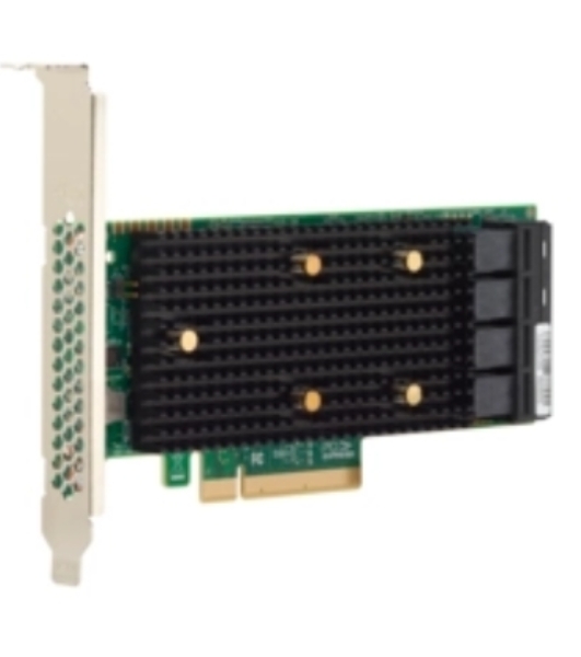 Адаптер-HBA Broadcom SAS 9400-16i SGL (05-50008-00) PCIe 3.1 x8 LP, Tri-Mode SAS/SATA/NVMe 12G HBA, 16port(4*int SFF8643), 3416 IOC