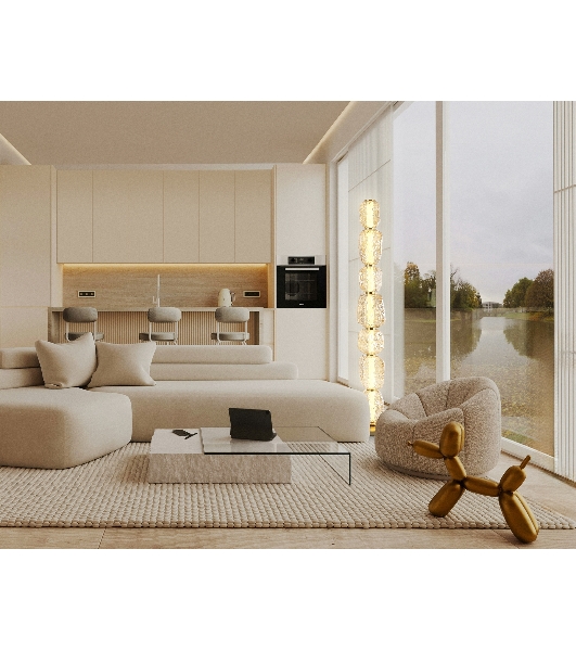 Светильник Ambrella light LH30112 SB/TI бронза/янтарь 35W 3000K D260*1325
