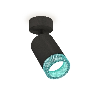 Светильник Ambrella Light XM6313004 SBK/BL черный песок/голубой MR16 GU5.3 (A2210, C6313, N6153)