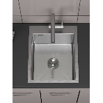 Мойка кухонная из нержавеющей стали BAU SOUL КТ4050S SATIN, сифон EASY CLEAN в комплекте., фото4